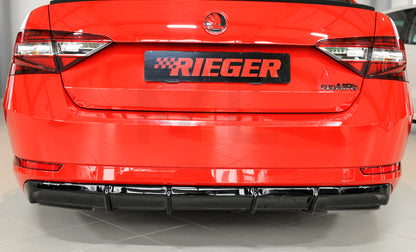 Rieger 00088154 Skoda 3T 3V Superb III Rear Diffuser 2 | ML Performance UK Car Parts