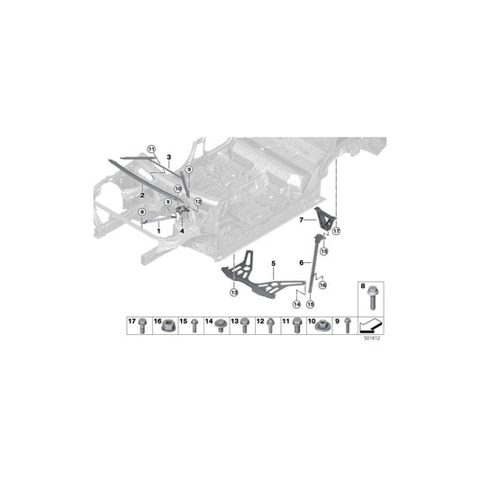 Genuine BMW 51618075316 M M Strut Brace (Inc. X3 M & X4 M) | ML Performance UK Car Parts