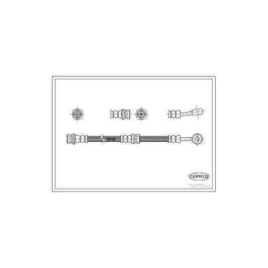 Corteco 19032943 Brake Hose For Subaru Justy Ii (Jma, Ms) | ML Performance UK