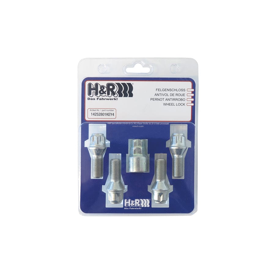 H&R 12252601KEY4 Wheel-Lock set M12 taper head 60° | ML Performance UK Car Parts