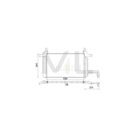 MAHLE ORIGINAL AC 790 000S Air conditioning condenser for FIAT STILO with dryer | ML Performance Car Parts