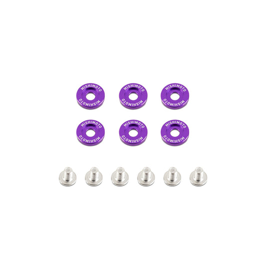 Mishimoto MMFW-SM-6PR Small Fender Washer Kit (6pcs) - Purple