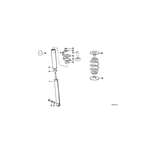 Genuine BMW 33521127491 E30 Shock Absorber, Rear BILSTEIN (Inc. 316, 318i & 323i) | ML Performance UK