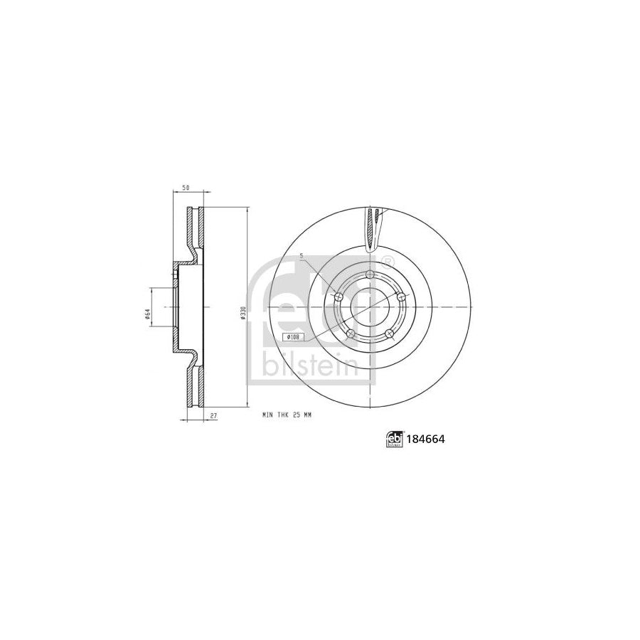 Febi Bilstein 184664 Brake Disc