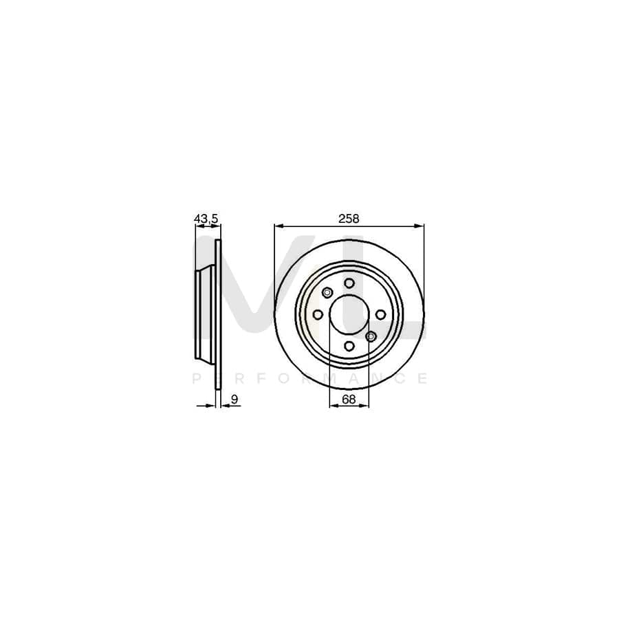 BOSCH 0 986 478 374 Brake Disc Solid, Oiled | ML Performance Car Parts