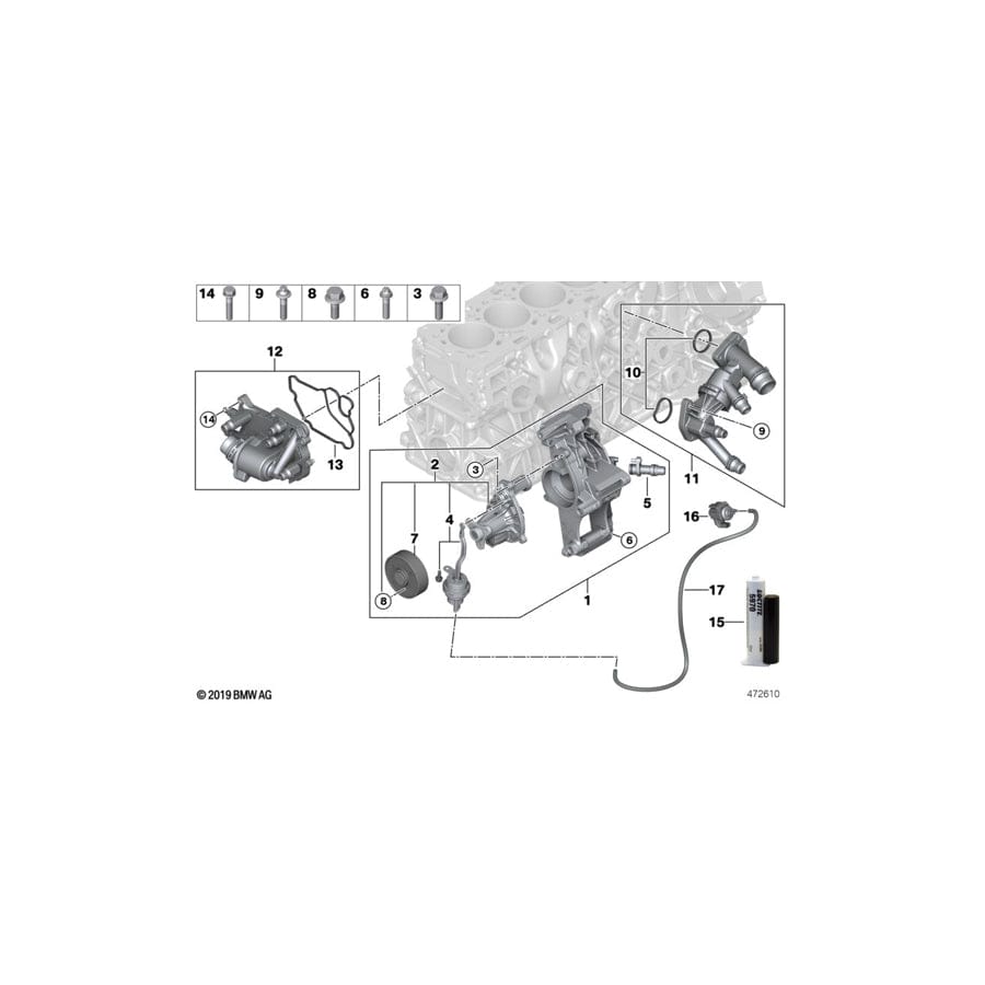 Genuine BMW 11538588891 G20 G01 G16 Seal, Thermostat Housing (Inc. 740dX, 530d & M550dX) | ML Performance UK Car Parts