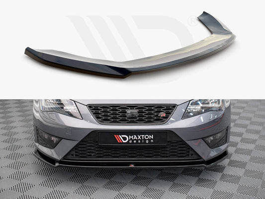Maxton Design SE-LE-3-FR-ST-FD2T Front Splitter V.2 Seat Leon Fr / Cupra MK3 (2012-2016) | ML Performance UK Car Parts