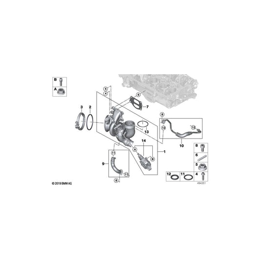 Genuine BMW 11658631900 F45 G31 F56 Exhaust Manifold/Turbocharger Gasket (Inc. X1 20iX, 320i & X2 20i) | ML Performance UK Car Parts