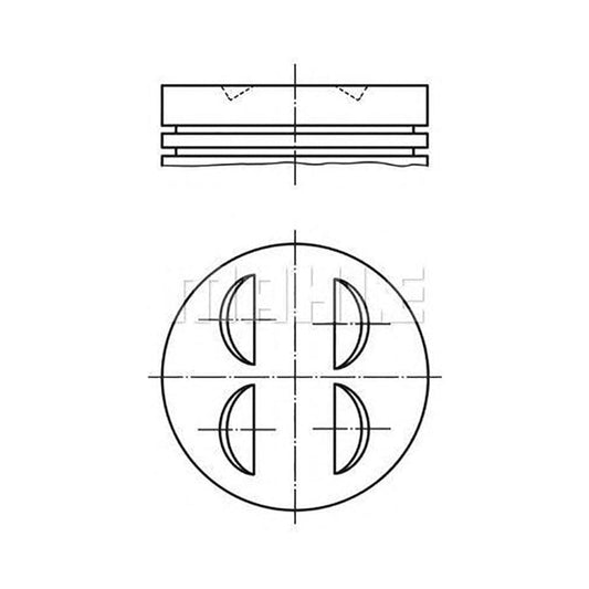 MAHLE ORIGINAL 640 24 02 Piston 84 mm, with piston rings | ML Performance Car Parts