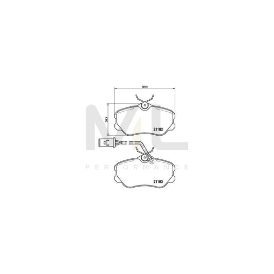 Brembo P 23 047 Brake Pad Set For Alfa Romeo 164 (164) With Brake Caliper Screws | ML Performance Car Parts