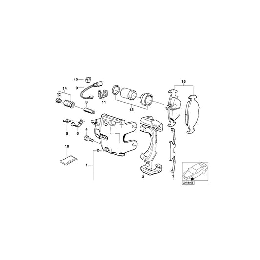 Genuine BMW 34111160368 E34 E32 Caliper Housing Right ATE (Inc. 530i, 520i & 730iL) | ML Performance UK