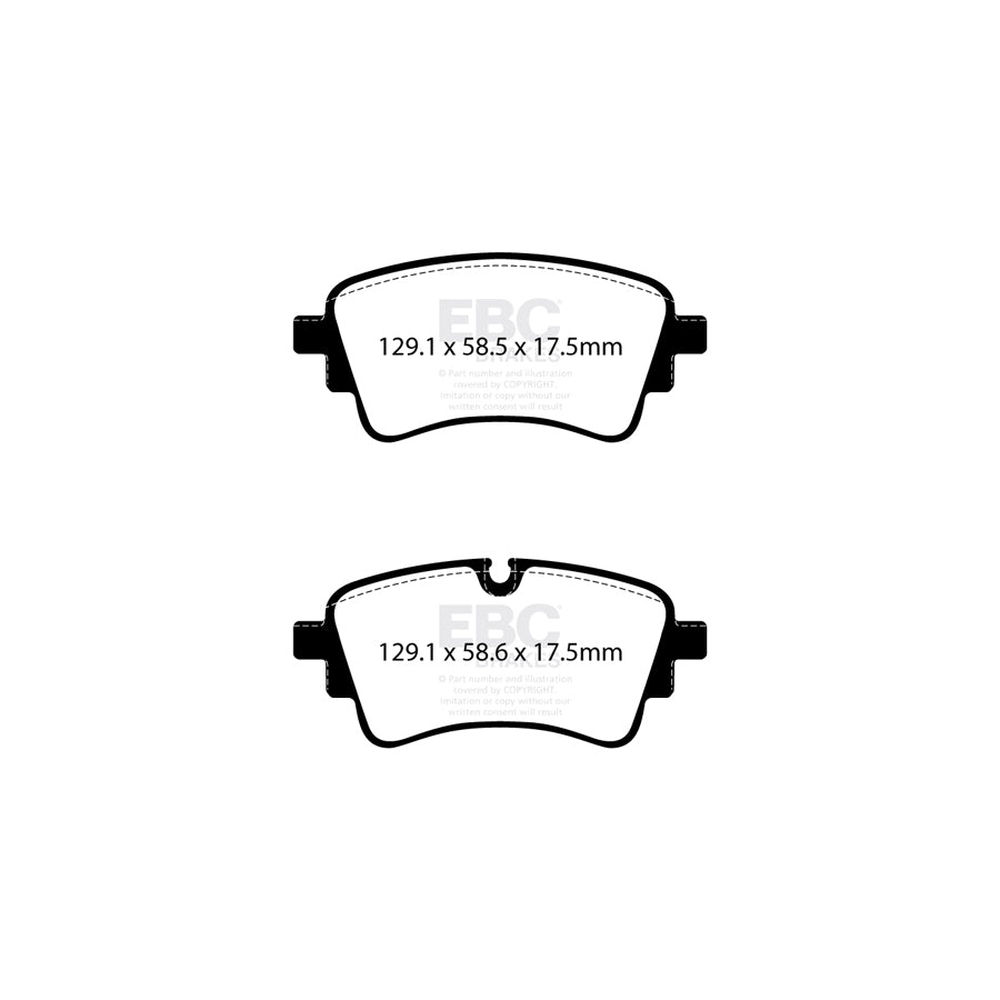 EBC DP62435 Audi FY Q5 Greenstuff Rear Brake Pads - TRW Caliper 2 | ML Performance UK Car Parts