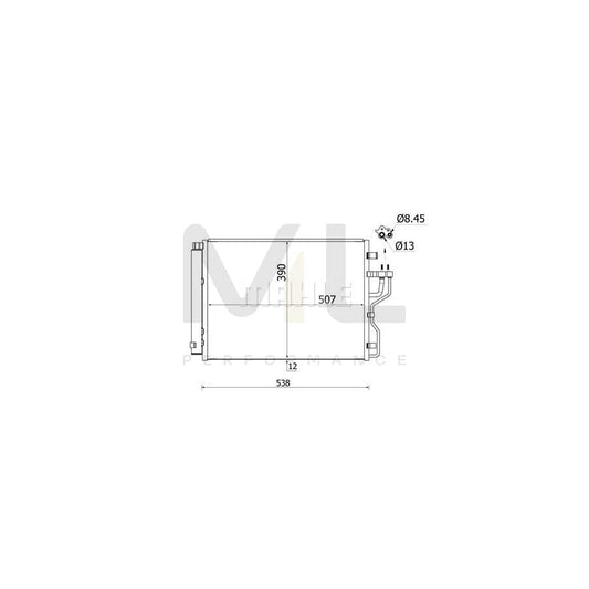 MAHLE ORIGINAL AC 768 000S Air conditioning condenser without gasket / seal, with dryer | ML Performance Car Parts