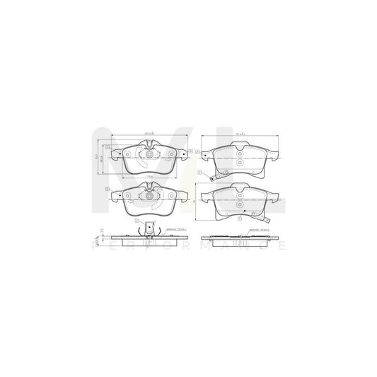 Bosch 0986Tb2459 Brake Pad Set Excl. Wear Warning Contact, With Accessories  | ML Performance Car Parts