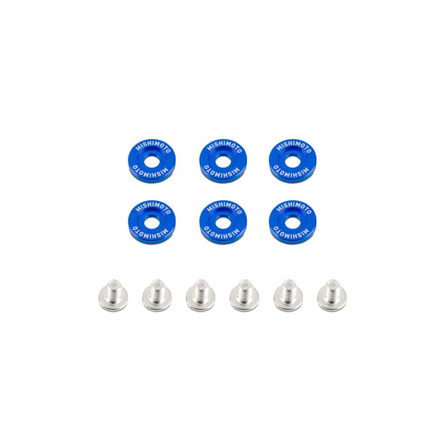Mishimoto MMFW-SM-6BL Small Fender Washer Kit (6pcs) - Blue