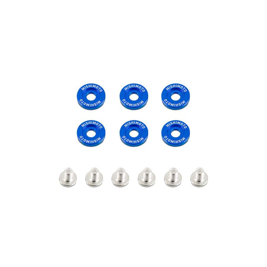 Mishimoto MMFW-SM-6BL Small Fender Washer Kit (6pcs) - Blue