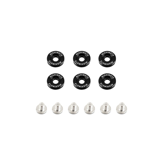 Mishimoto MMFW-SM-6BK Small Fender Washer Kit (6pcs) - Black