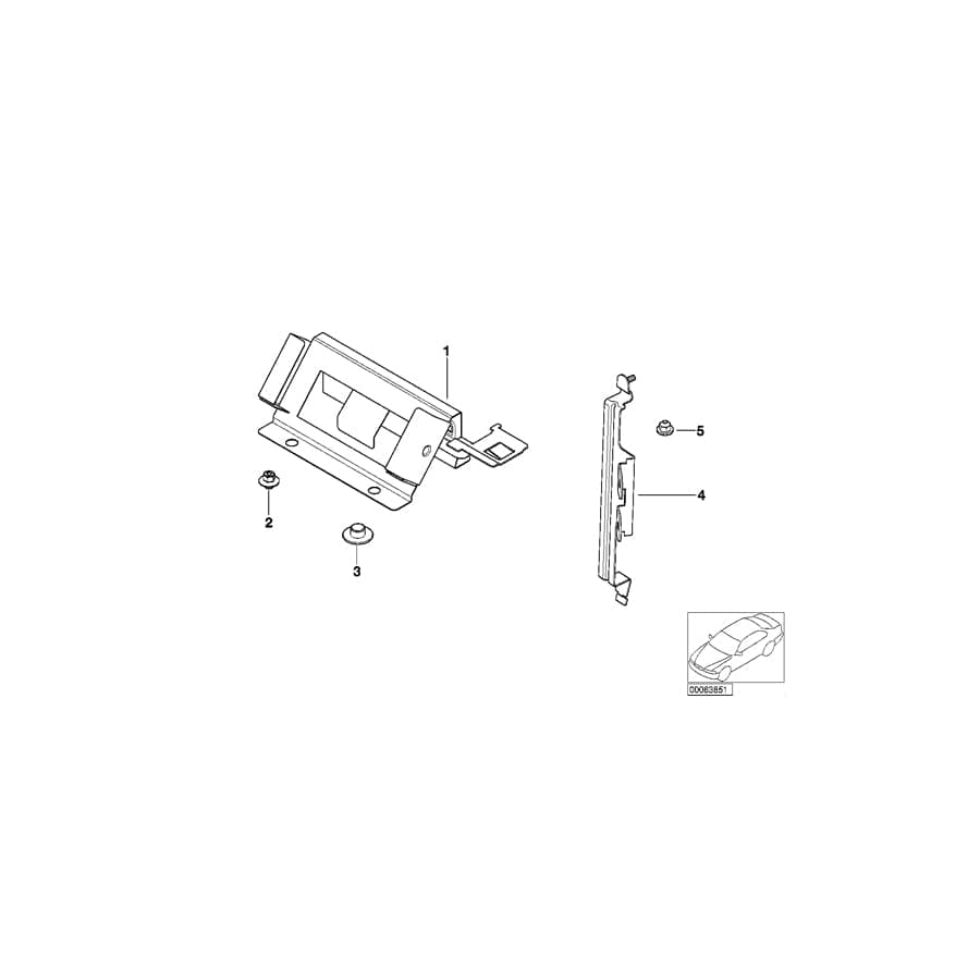 Genuine BMW 61358379549 E52 Bracket, Control Unit (Inc. ALPINA V8 & Z8) | ML Performance UK Car Parts