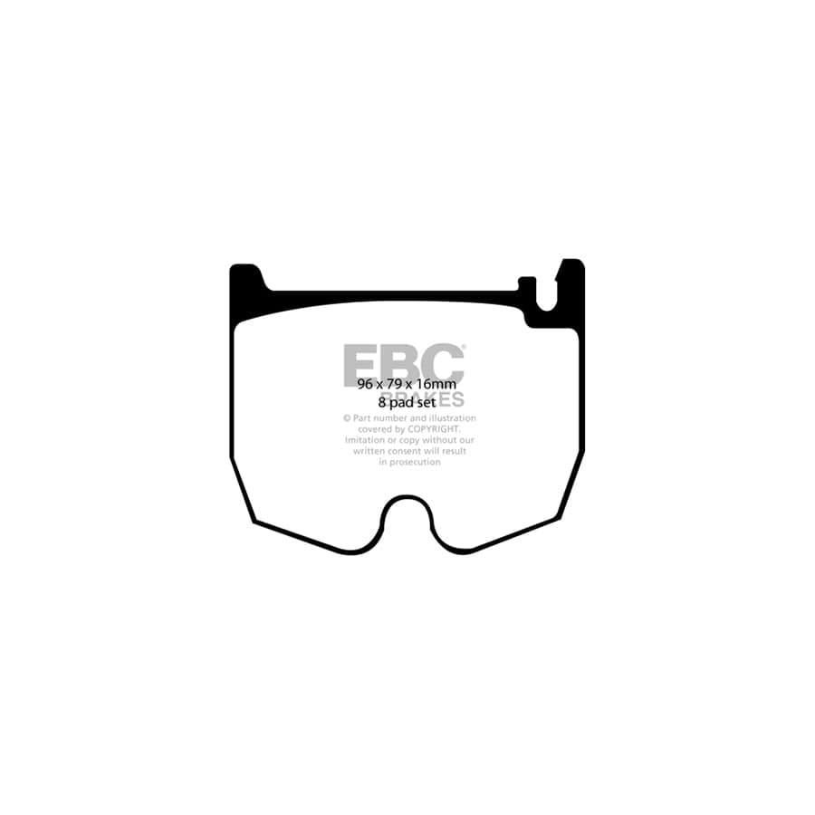 EBC PD02KF361 Mercedes-Benz R230 Redstuff Front Brake Pad & Plain Disc Kit - Brembo Caliper 2 | ML Performance UK Car Parts