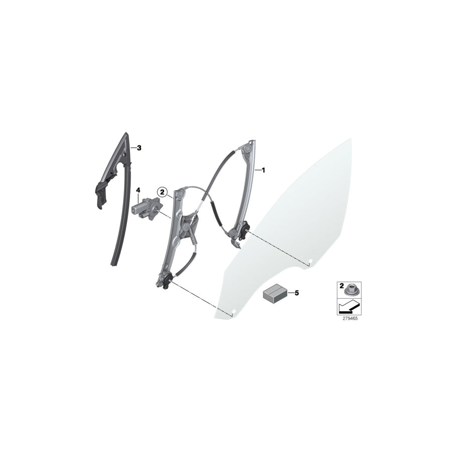 Genuine BMW 67629478201 F12 F06 Drive For Window Lifter, Left (Inc. 640dX, 650iX 4.4 & 640i) | ML Performance UK