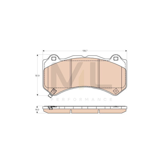 TRW Gdb4450 Brake Pad Set With Acoustic Wear Warning | ML Performance Car Parts
