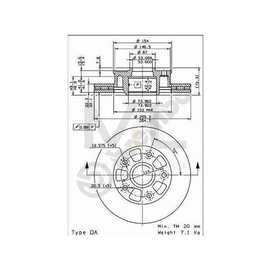 BREMBO 09.6851.10 Brake Disc for MAZDA 929 III Saloon (HC) Internally Vented | ML Performance Car Parts