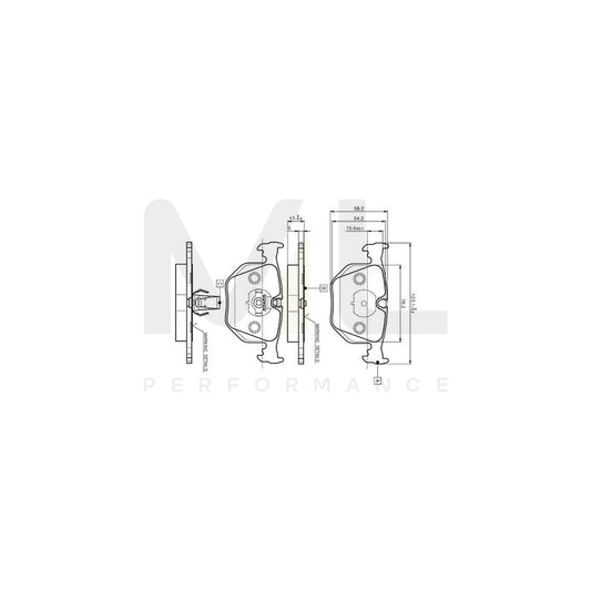 Bosch 0986Tb2204 Brake Pad Set Excl. Wear Warning Contact, With Accessories  | ML Performance Car Parts