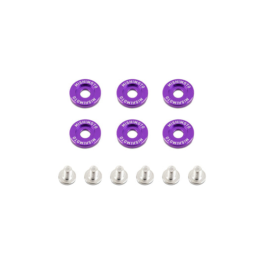 Mishimoto MMFW-LG-6PR Large Fender Washer Kit (6pcs) - Purple