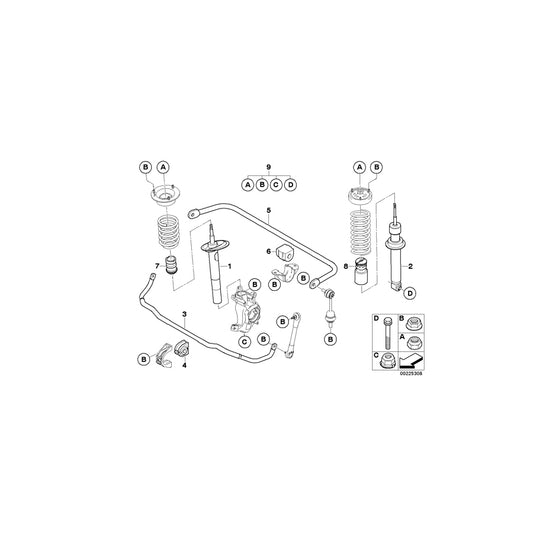 Genuine BMW 33556761003 E63 E60 Stabilizer Rubber Mounting D=14.5MM (Inc. 635d, 550i & 540i) | ML Performance UK