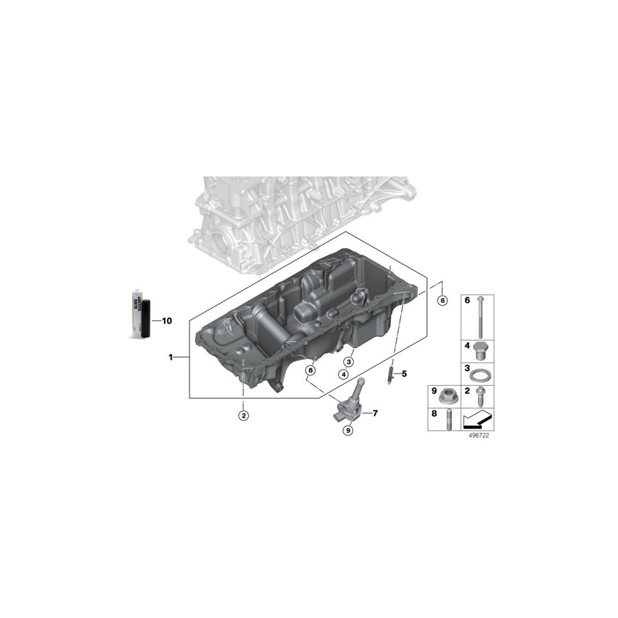 Genuine BMW 11138053424 Oil Pan (Inc. X3 M & X4 M) | ML Performance UK Car Parts