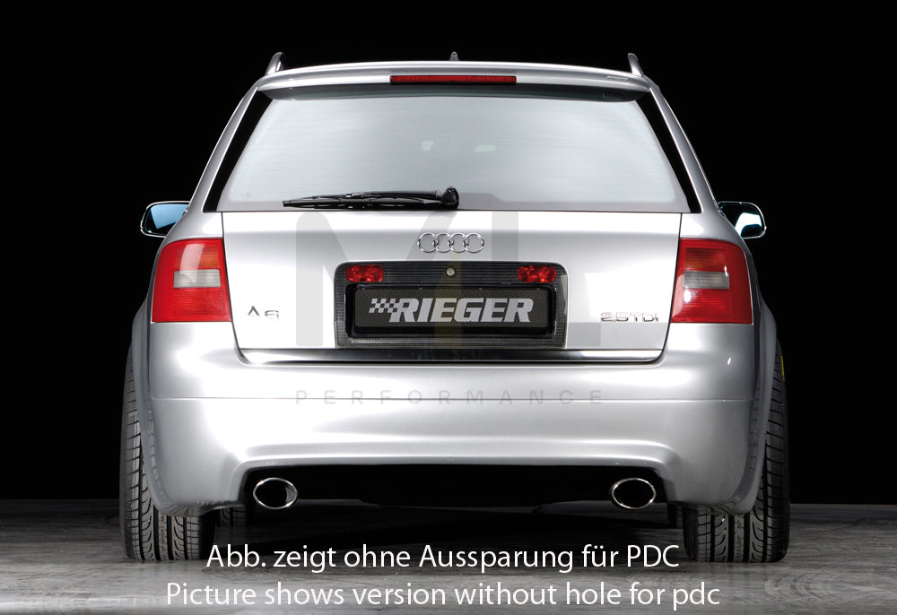 Rieger 00055307 Audi 4B A6 Rear Diffuser - S6-Look 3 | ML Performance UK Car Parts