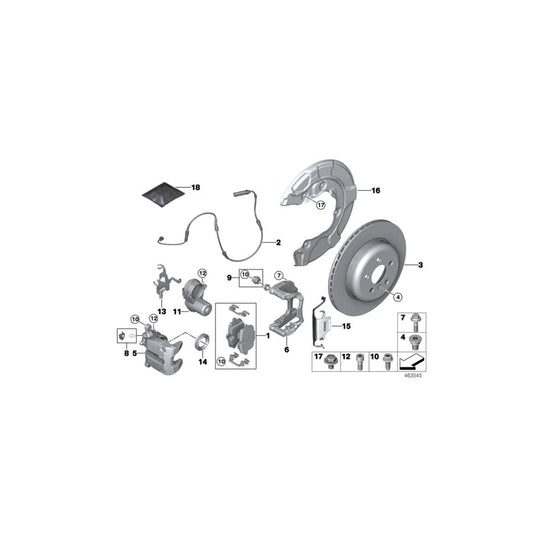 Genuine BMW 34206870584 G12 G11 G32 Calliper Carrier Right (Inc. 530eX, 525d & 530dX) | ML Performance UK Car Parts