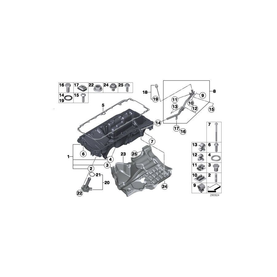 Genuine BMW 11138518716 F10 F01 Oil Pan (Inc. 750dX, 750LdX & M550dX) | ML Performance UK Car Parts