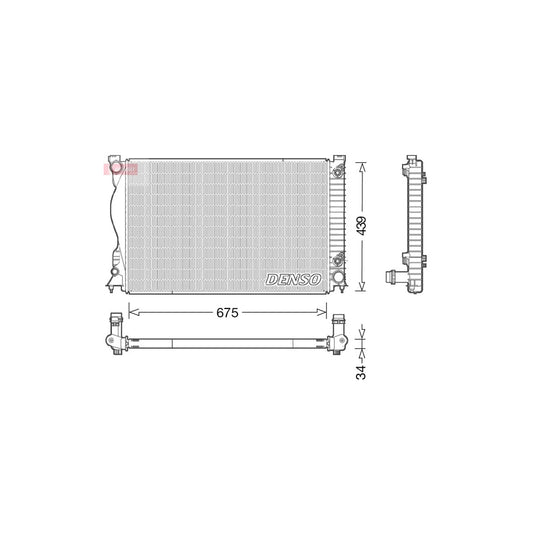Denso DRM02028 Drm02028 Engine Radiator For Audi A6 | ML Performance UK