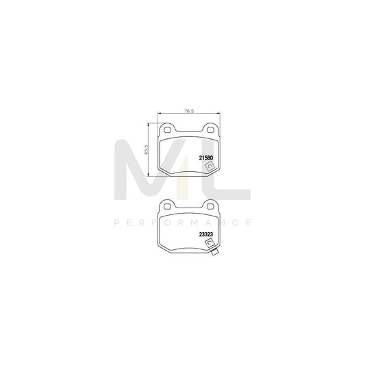 Hella 8DB 355 010-691 Brake Pad Set With Acoustic Wear Warning | ML Performance Car Parts