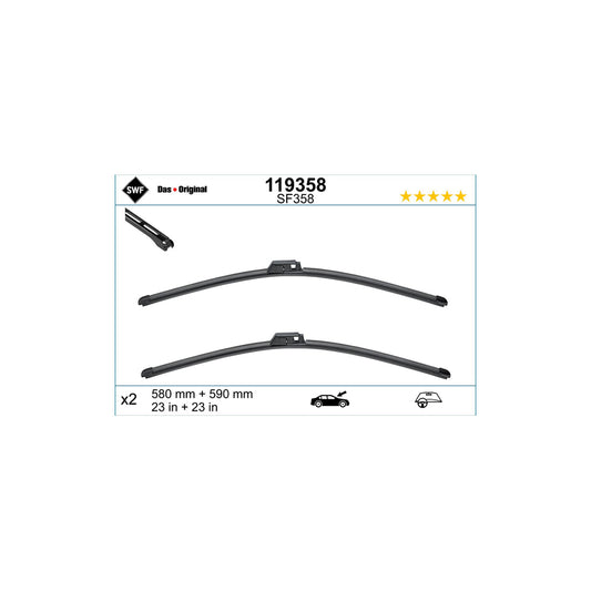 Swf Visioflex 119358 Wiper Blade For Audi A8 D3 (4E2, 4E8) | ML Performance UK Car Parts