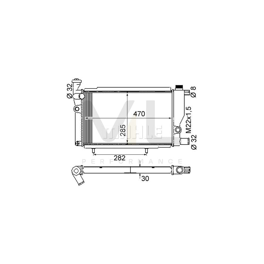 MAHLE ORIGINAL CR 428 000S Engine radiator for PEUGEOT 205 Mechanically jointed cooling fins, Manual Transmission | ML Performance Car Parts