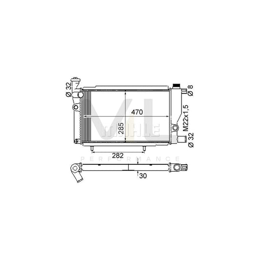 MAHLE ORIGINAL CR 428 000S Engine radiator for PEUGEOT 205 Mechanically jointed cooling fins, Manual Transmission | ML Performance Car Parts