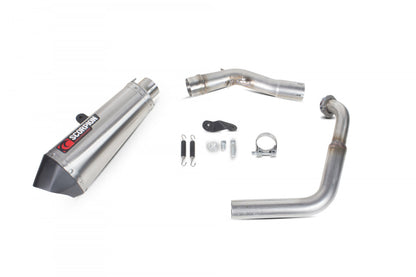 Scorpion RYA97SYSSEO Yamaha MT-125 Serket Taper Full System - Brushed Stainless Steel Sleeve | ML Performance UK UK