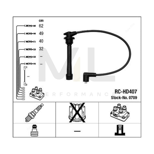 NGK Ignition Cable Kit RC-HD407 (NGK0709) | ML Car Parts UK | ML Performance