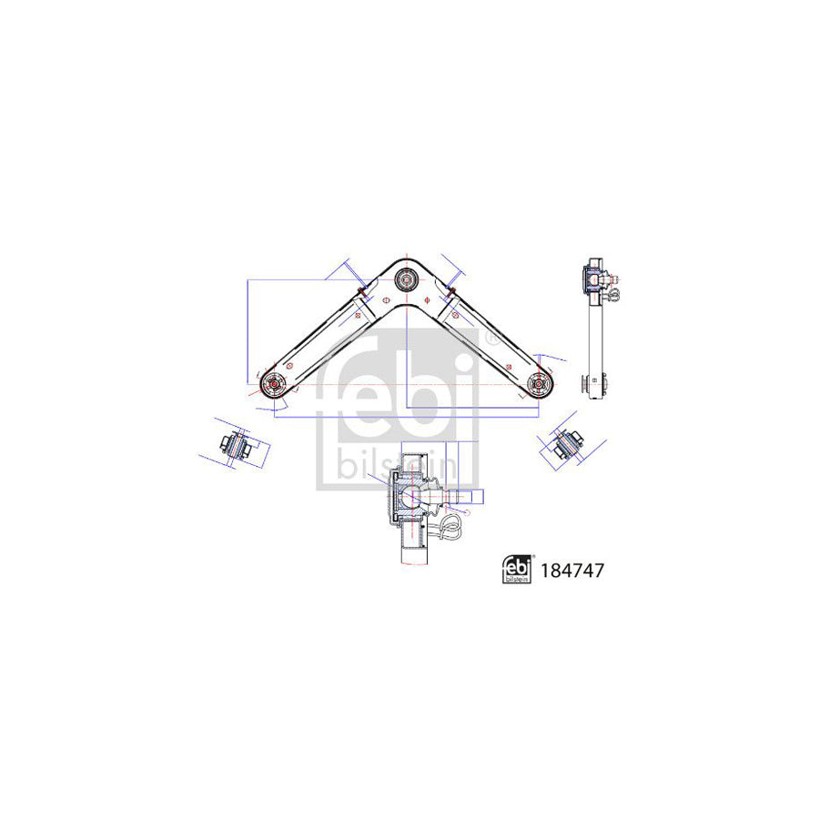Febi Bilstein 184747 Suspension arm For Jeep Cherokee III (Kj)
