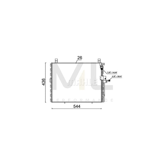 MAHLE ORIGINAL AC 357 000S Air conditioning condenser without dryer | ML Performance Car Parts