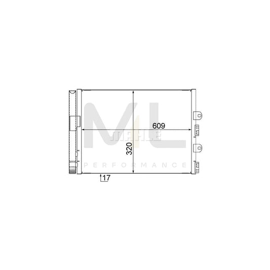 MAHLE ORIGINAL AC 561 000S Air conditioning condenser for FIAT Punto II Hatchback (188) with dryer | ML Performance Car Parts