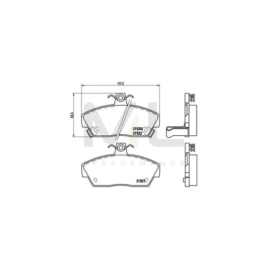 Brembo P 28 019 Brake Pad Set With Acoustic Wear Warning, With Brake Caliper Screws | ML Performance Car Parts