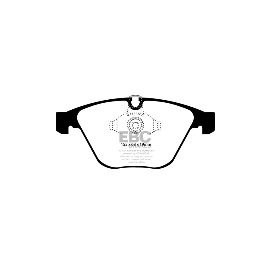 EBC PD04KF437 BMW Bluestuff Front Brake Pad & Plain Disc Kit - ATE Caliper 2 | ML Performance UK Car Parts