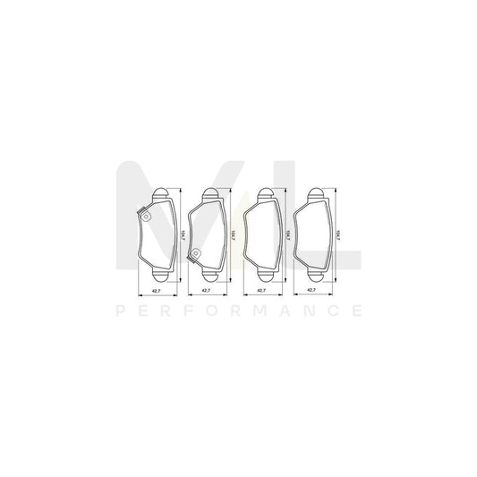 Bosch 0986424478 Brake Pad Set With Acoustic Wear Warning, With Mounting Manual BPOPER2 | ML Performance Car Parts