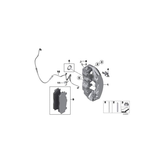 Genuine BMW 34117852119 F13 F06 Caliper Housing Left (Inc. M5 & M6) | ML Performance UK Car Parts
