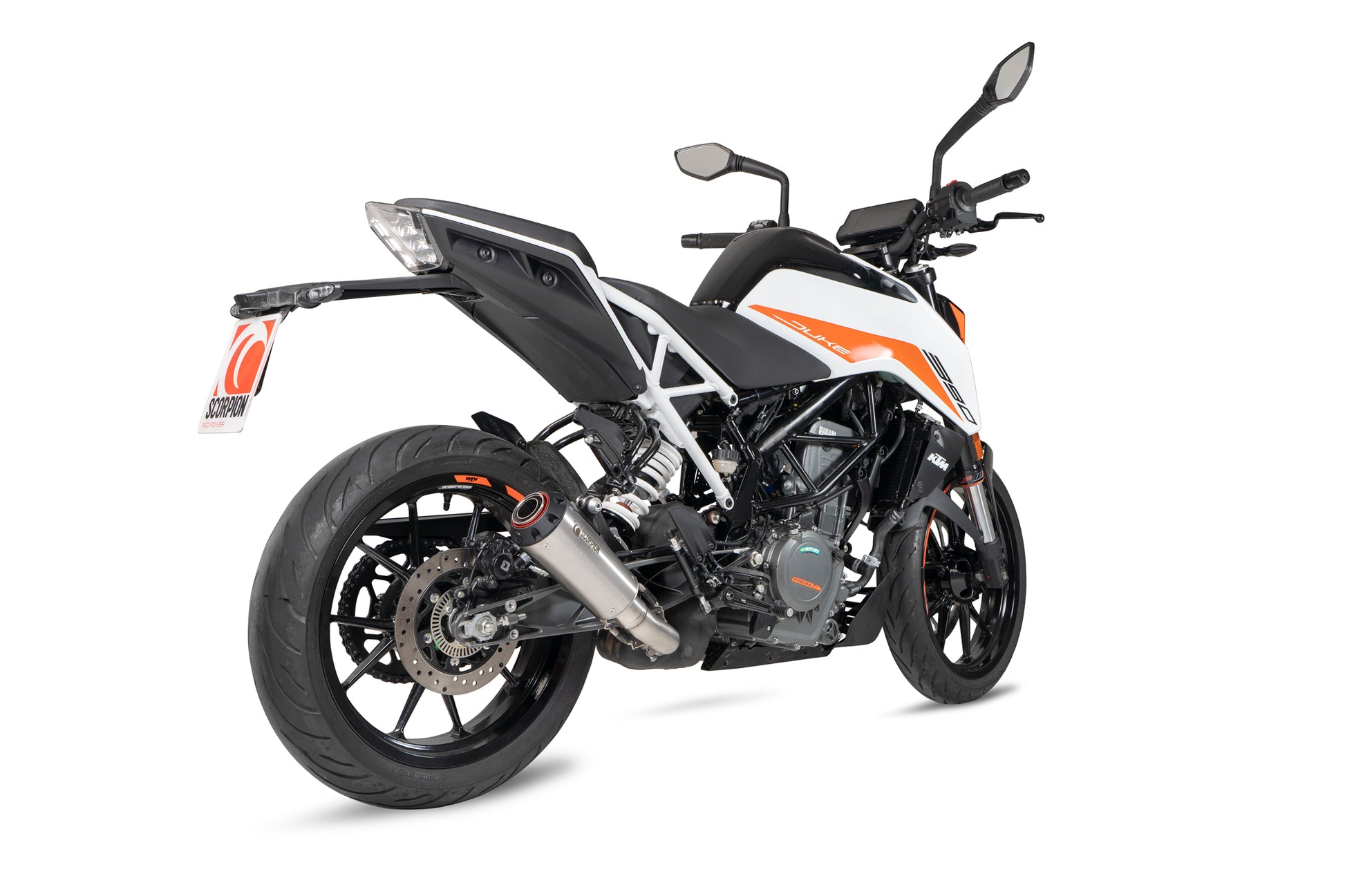 Scorpion PKT92SEO KTM 390 Duke Red Power Slip-On - Stainless Steel Sleeve | ML Performance UK UK