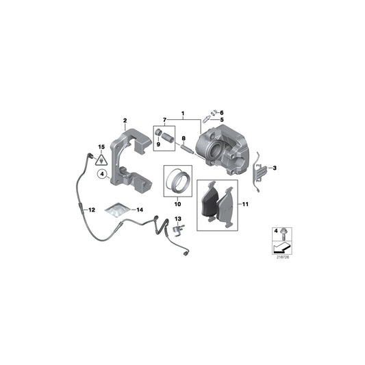 Genuine BMW 34116791919 F10 F11 Caliper Housing Left (Inc. 528iX, 525dX & 530i) | ML Performance UK