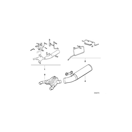 Genuine BMW 18121338724 80 Front Muffler (Inc. R 100 GS & R 100 R) | ML Performance UK Car Parts